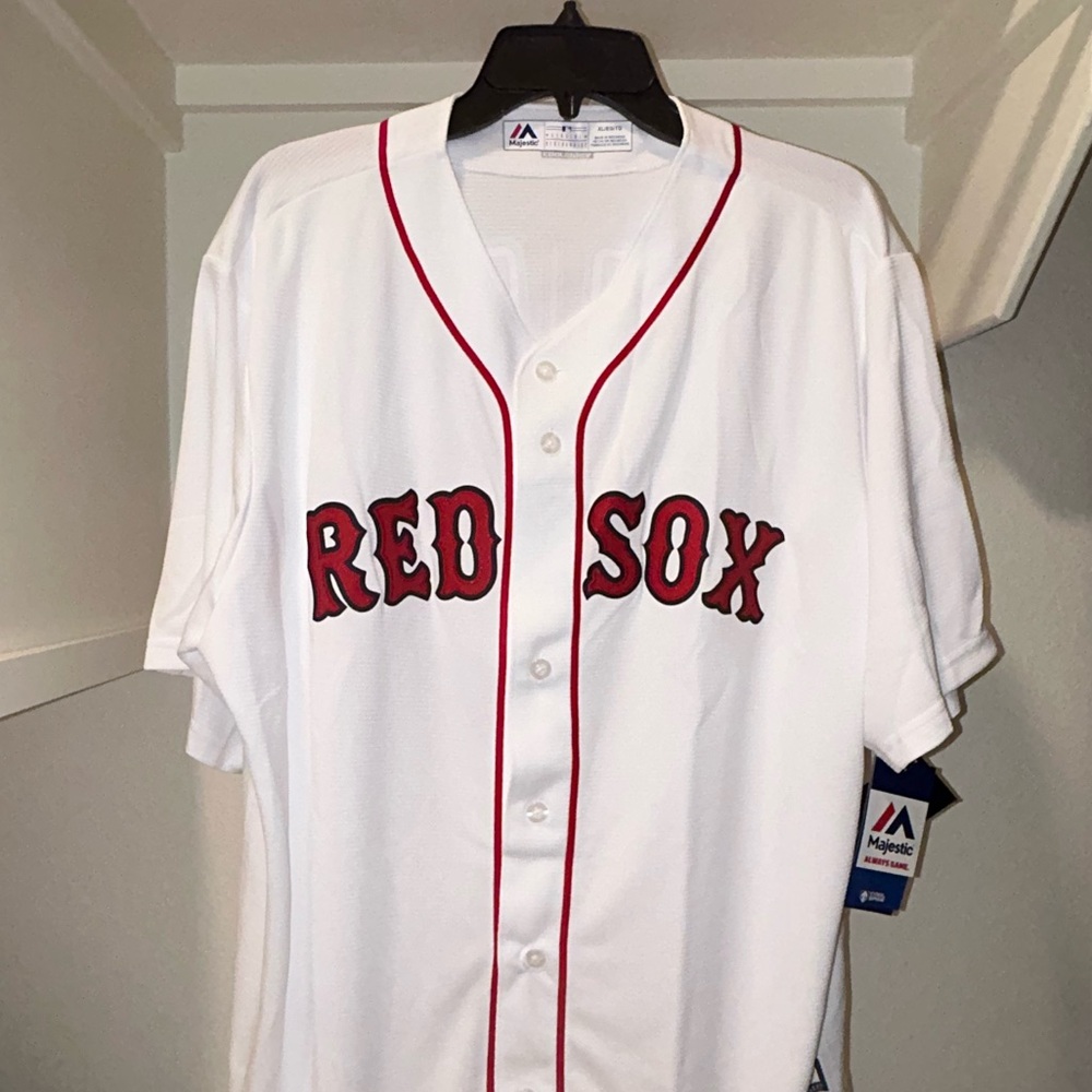 ⚾️🏟️ Boston Red Sox Majestic HOME White MLB Baseball Jersey 🏟️⚾️
